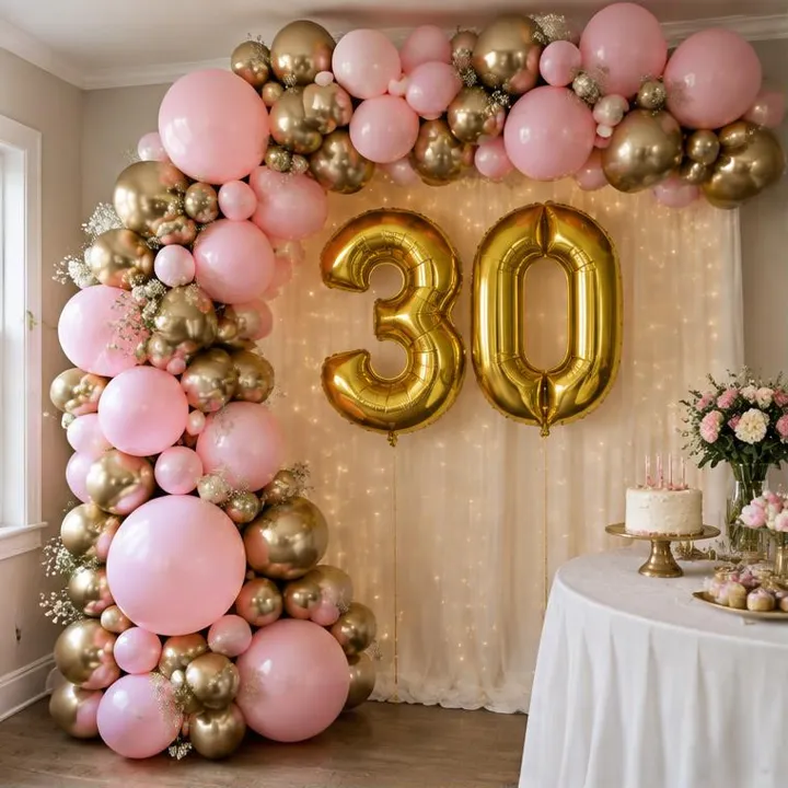 Decoration Pink and gold Big 30