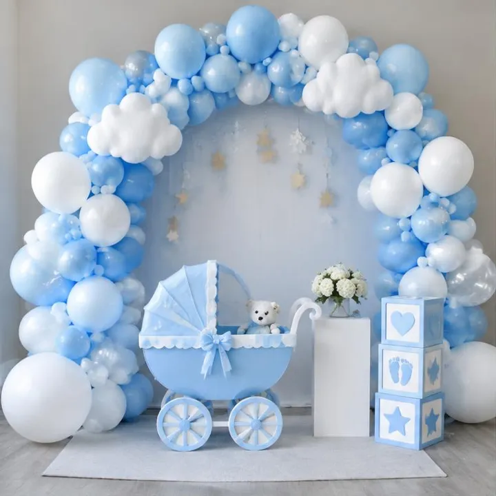Decoration Blue stroller