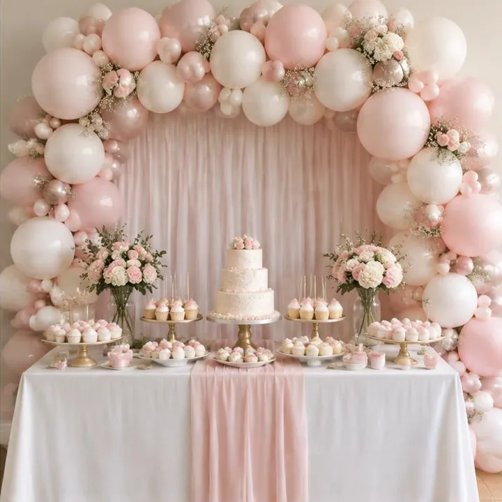 Decoration Blush dessert table
