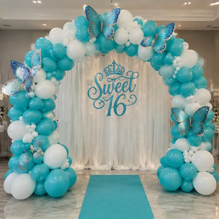 Decoration Turquoise butterflies