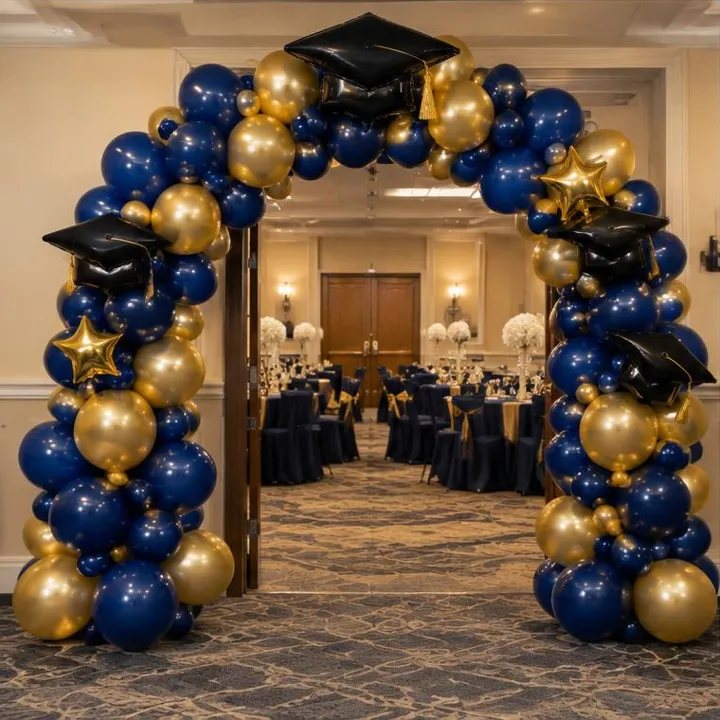 Decoration Navy graduation arch