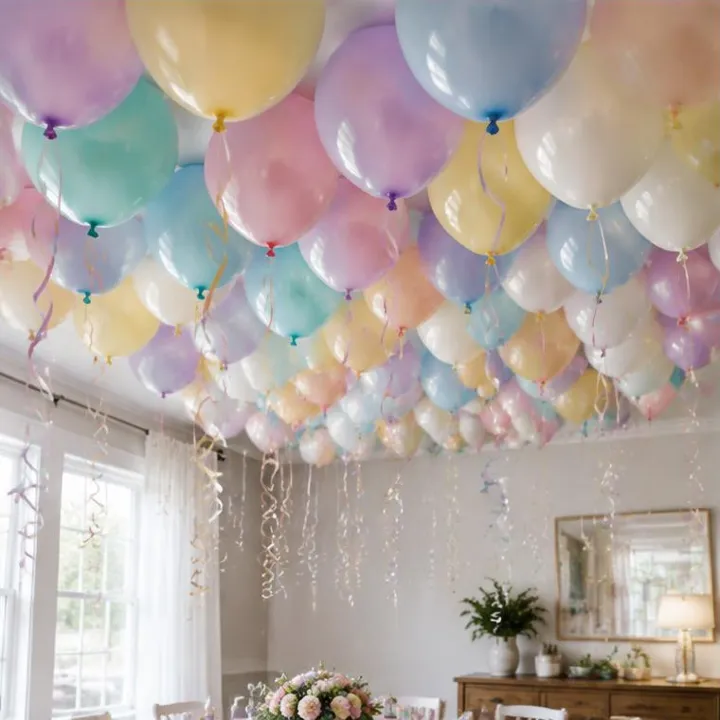 Decoration Pastel balloon ceiling