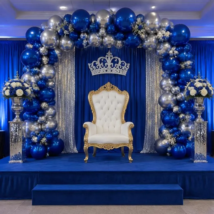 Decoration Royal blue throne